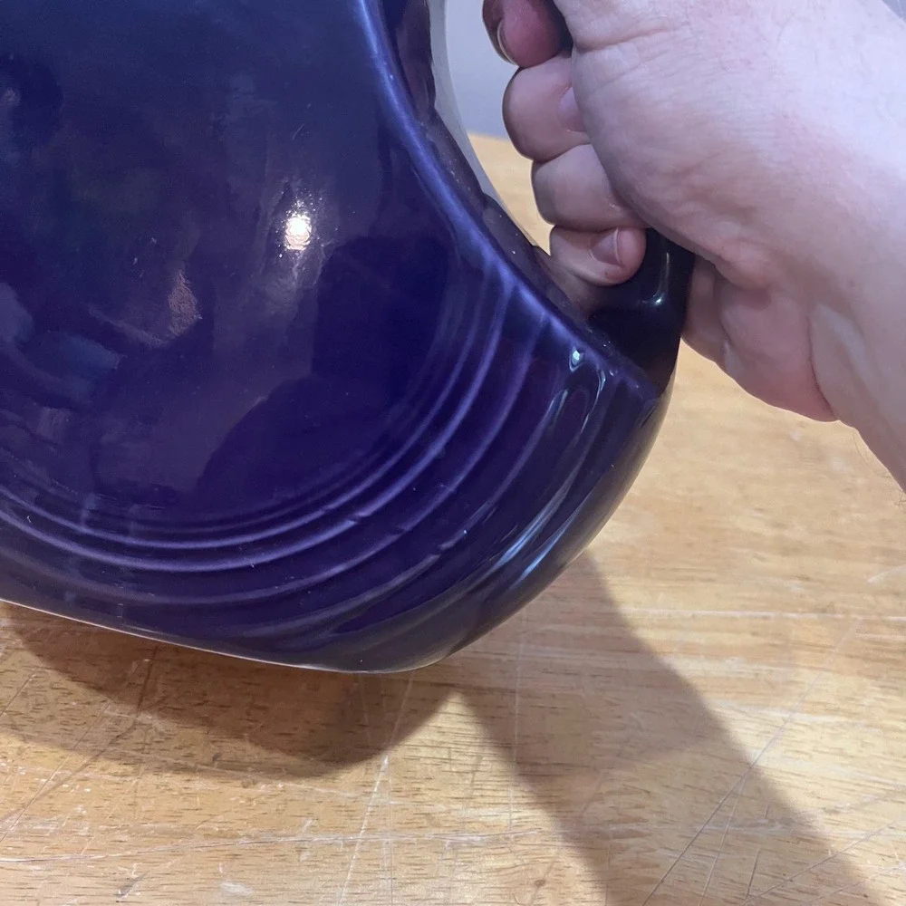 Fiesta Large Disk Pitcher Plum‎ Purple Ceramic Art Deco Water Jug 2nd